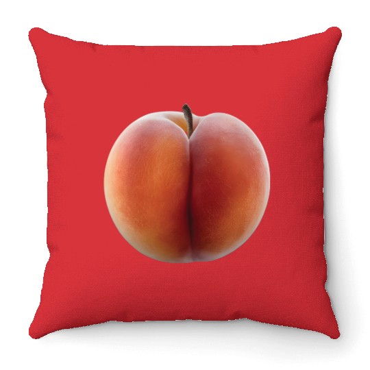 Peach Realistic Throw Pillows