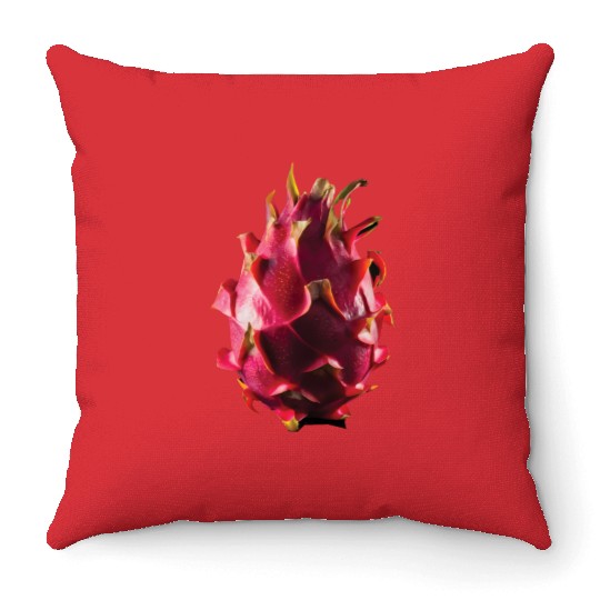 Dragon Fruit Realistic Throw Pillows