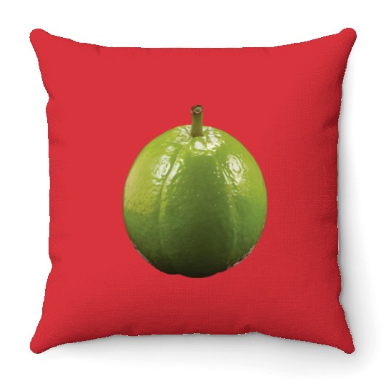 Guava Realistic Throw Pillows