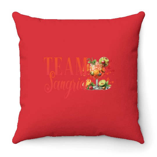 Cocktail Bartender Team Sangria Throw Pillows