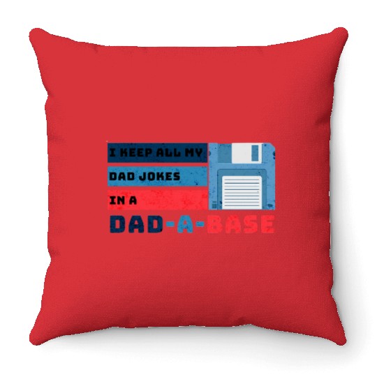 Funny dad jokes from son or daughter fathers day Throw Pillows
