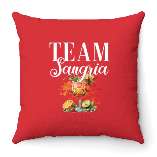 Cocktail Bartender Team Sangria Throw Pillows