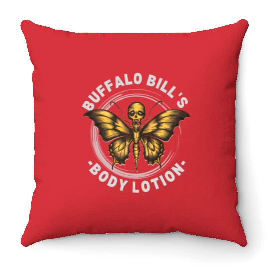 Vintage Distressed Buffalo Bill s Body Lotion Throw Pillows