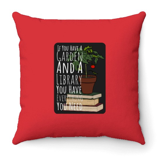 Garden and Library Throw Pillows