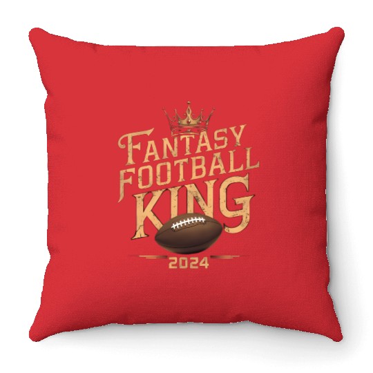 FANTASY FOOTBALL KING 2024 Throw Pillows