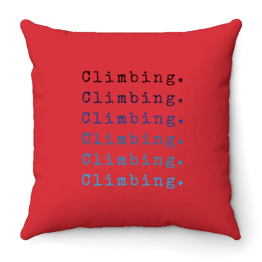 Classic climbing Throw Pillows bouldering vintage retro