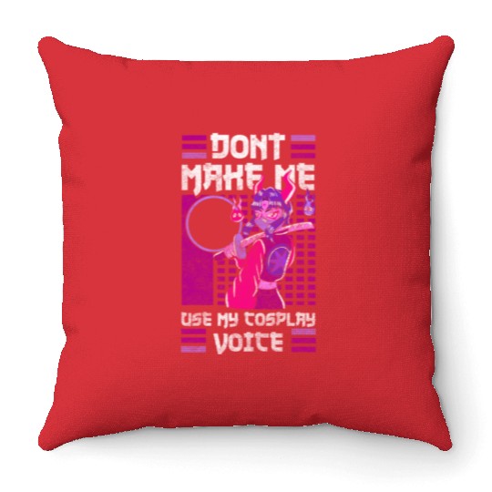 Disguise Otaku Japan Chibi Throw Pillows