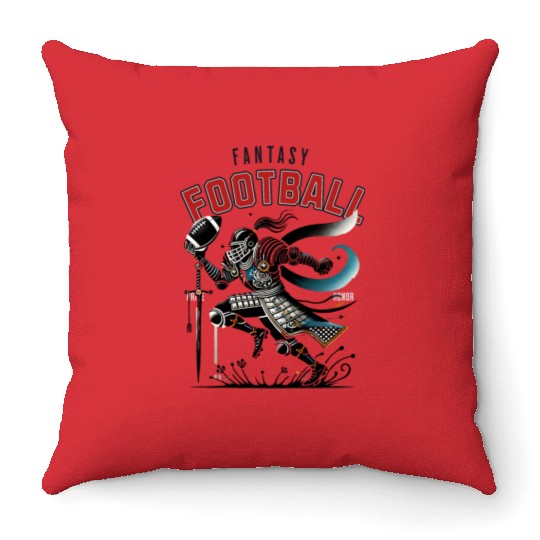 Fantasy Football Samurai Throw Pillows