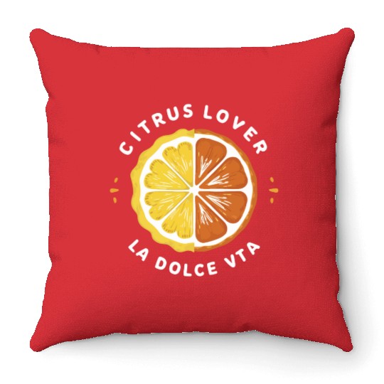 Citrus Lover la Dolce Vita Throw Pillows