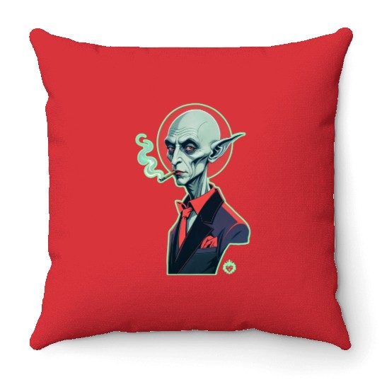 NOSFERATU WEED Throw Pillows