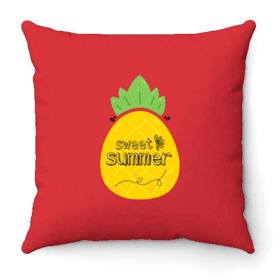 Sweet summer Throw Pillows