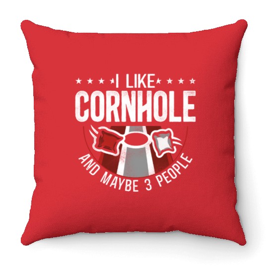 Cornhole Team Bean Bag Player Throw Pillows
