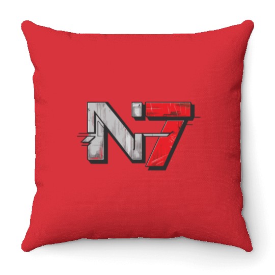 Mass Effect N7 Essential Throw Pillows