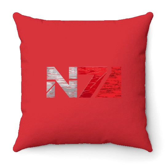 Mass Effect N7 Essential Throw Pillows