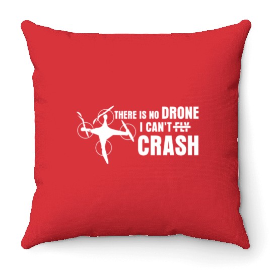 Quadrocopter Drone Crash FPV Drones Throw Pillows