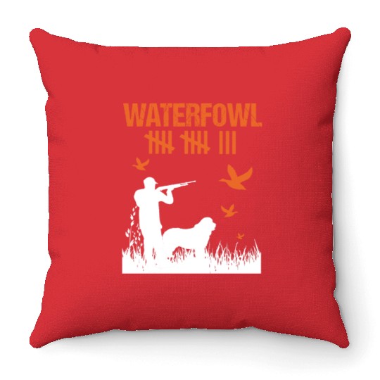 Funny Waterfowl Hunting Score Card Duck Hunting Throw Pillows