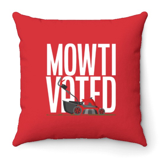 Landscaper Gardener Lawn Mowing Pun Throw Pillows