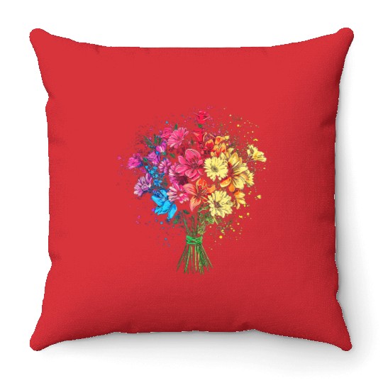 Flower Nature Art Graphic Throw Pillows