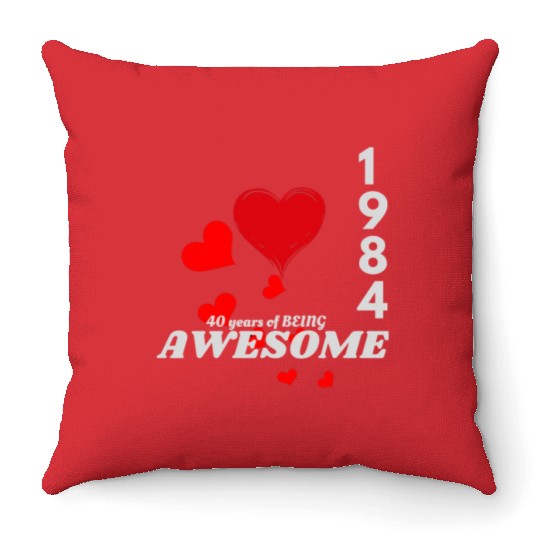Funny 40th Birthday Gift Throw Pillows for Men women
