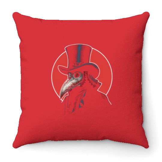 Plague Doctor Throw Pillows