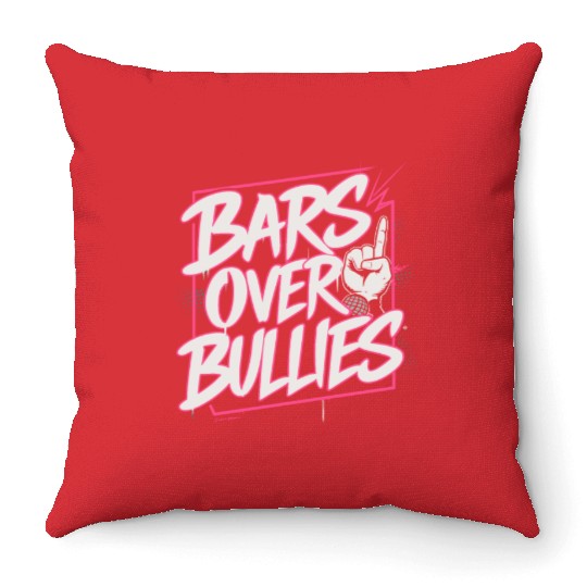 Epic Lyrical Battle of the Titans: Hip Hop Rap Throw Pillows