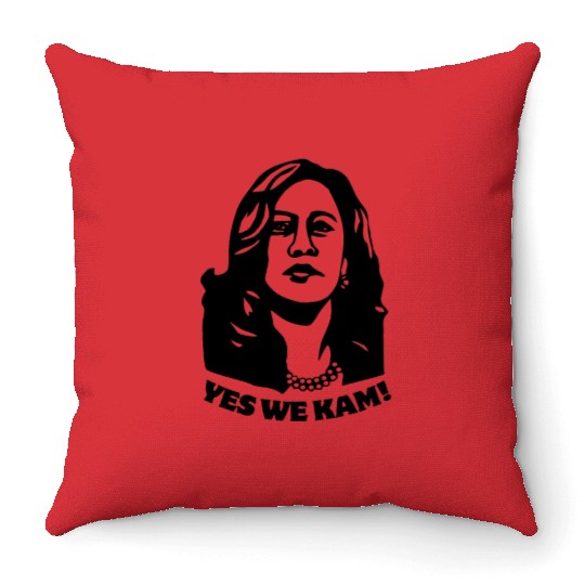 Yes We Kam! Kamala Harris for President 2024 Throw Pillows