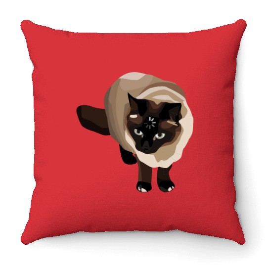 Loading Cat Meme Throw Pillows