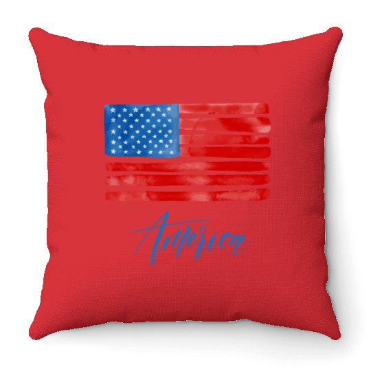American Flag Throw Pillows