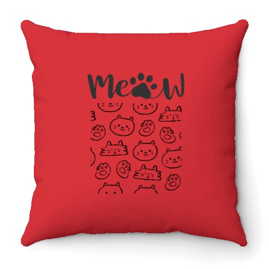 All-Season Cat Lover Throw Pillows - Cute Cat Design