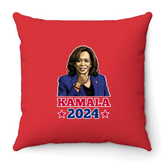 KAMALA 2024, KAMALA HARRIS FOR PRESIDENT Throw Pillows