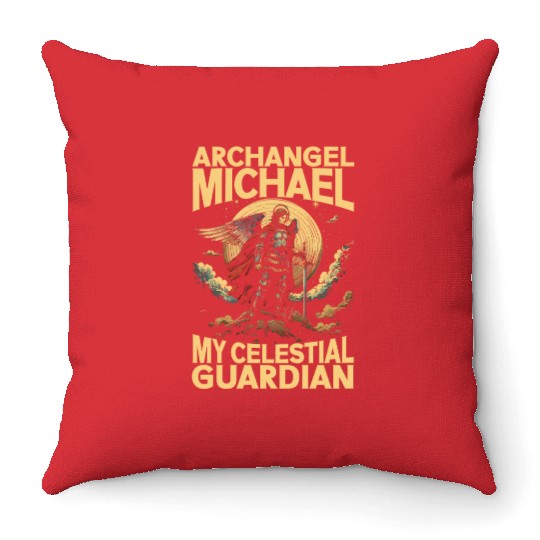 Archangel Michael Catholic Christianity Angel Throw Pillows