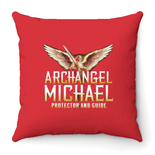 Archangel Michael Catholic Christianity Angel Throw Pillows