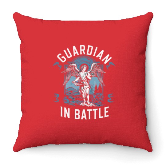 Archangel Michael Catholic Christianity Angel Throw Pillows