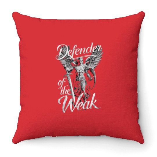 Archangel Michael Catholic Christianity Angel Throw Pillows