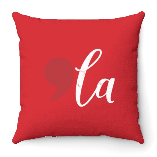 "comma-la" Kamala Harris for President 2024 Throw Pillows
