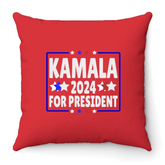 Kamala Harris for President 2024 Throw Pillows