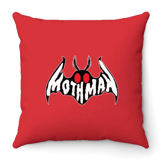 Mothman Monster Creepy Cryptid Throw Pillows
