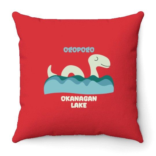 Ogopogo Okanagan Lake Monster Cryptid Throw Pillows