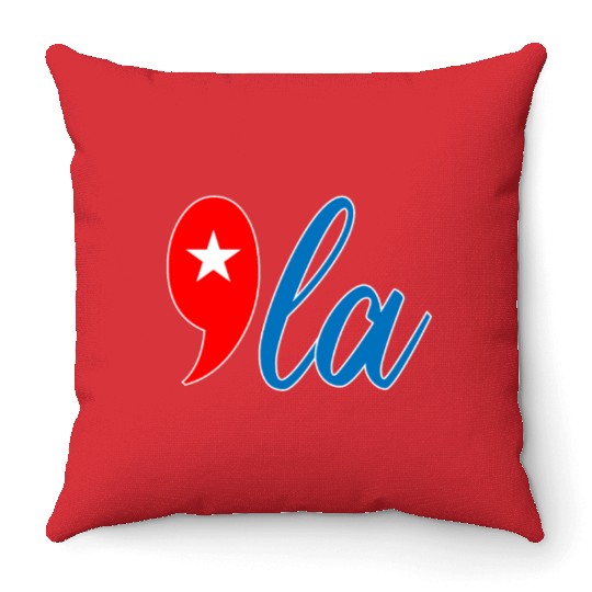 Comma La Kamala Harris Democrats Throw Pillows
