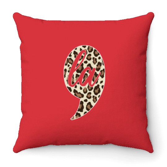 Comma La Leopard Print Kamala Harris Throw Pillows