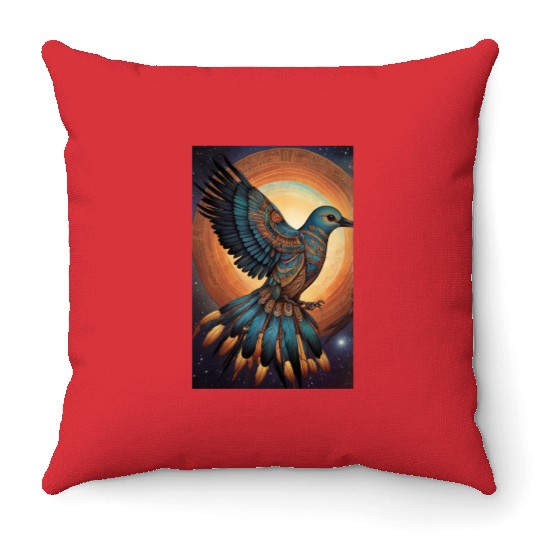 The Bird of Paradise Throw Pillows