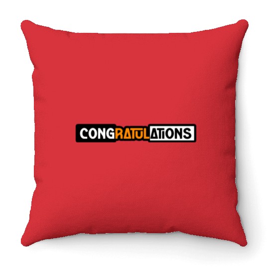 CONGRATULATIONS Throw Pillows Throw Pillows