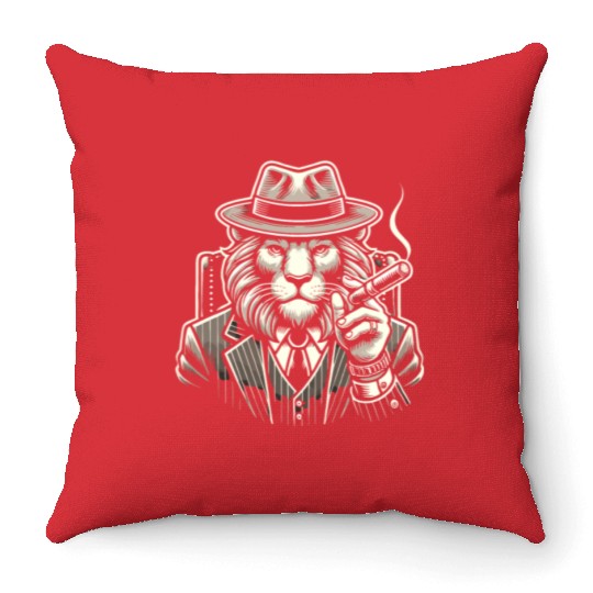 Mobster Gangster Mafia Organized Crime Boss Throw Pillows