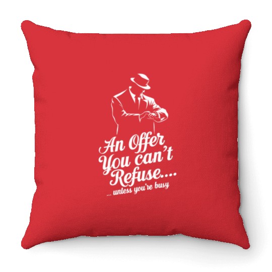 Mobster Gangster Mafia Organized Crime Boss Throw Pillows