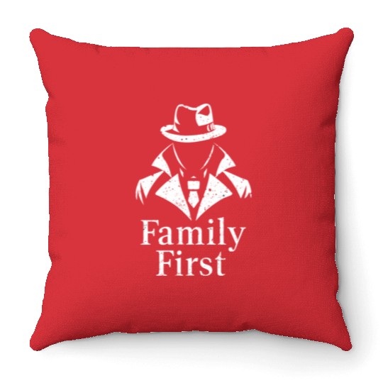 Mobster Gangster Mafia Organized Crime Boss Throw Pillows