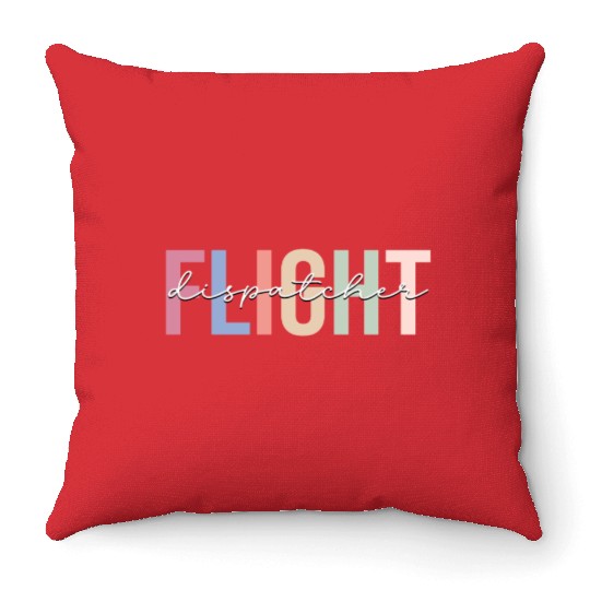 Flight Dispatcher Aviation Throw Pillows