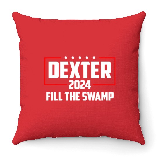 Dexter 2024 Fill The Swamp Throw Pillows