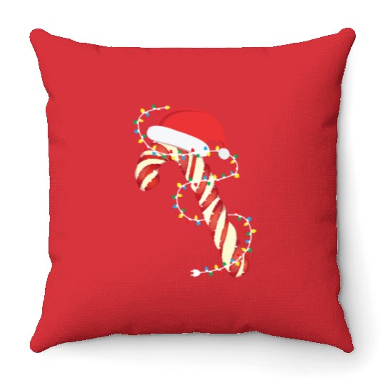 Christmas Candy Cane Santa Xmas Kids Toddler Youth Throw Pillows