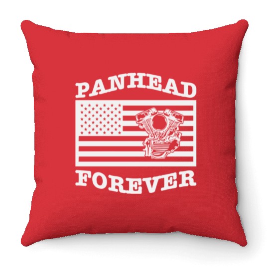 Panhead Forever Flag LIKE US ON FACEBOOK # Throw Pillows