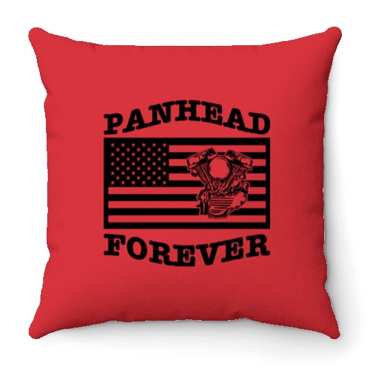 Panhead Forever Flag LIKE US ON FACEBOOK # Throw Pillows